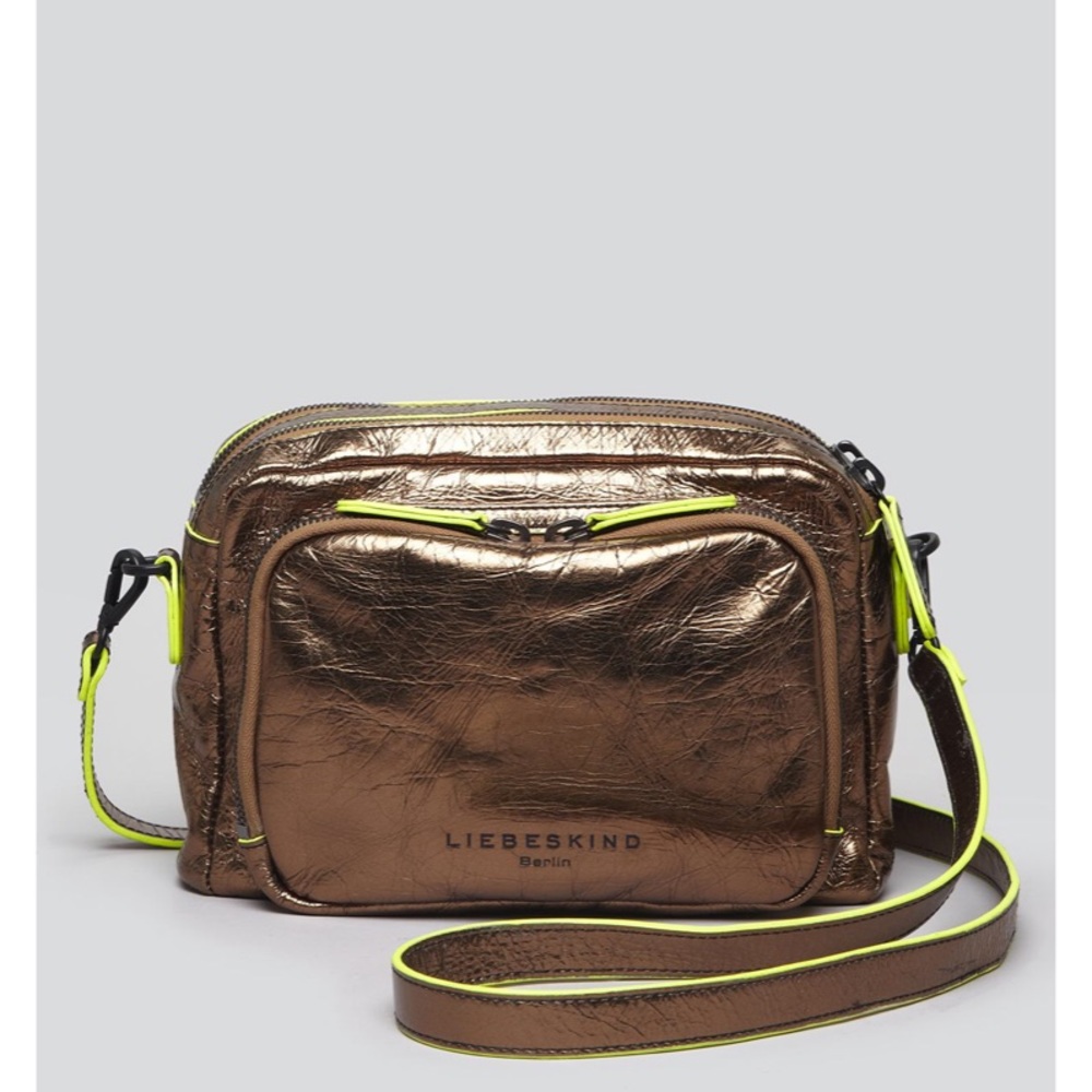 LIEBESKIND BERLIN METALLIC BRONZE LEATHER PURSE